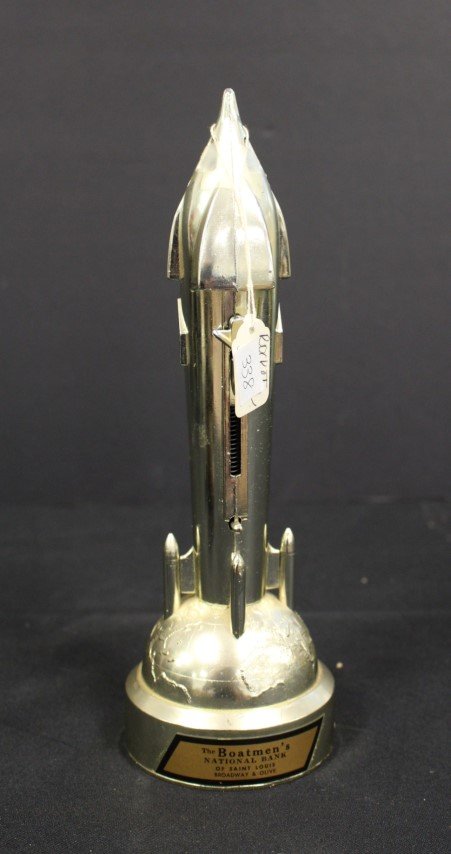 Vintage Metal Mechanical Rocket Bank (1 of 4)