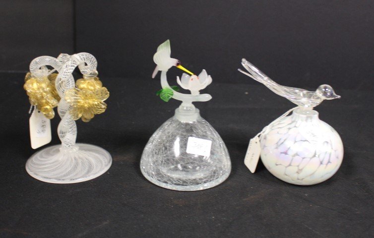 Three(3) Art Glass Items (1 of 5)