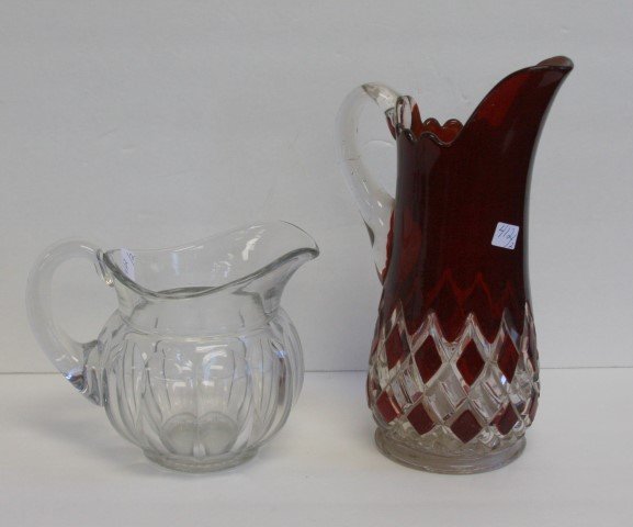 Two Glass Pitchers Heisey and Ruby Flash (1 of 5)
