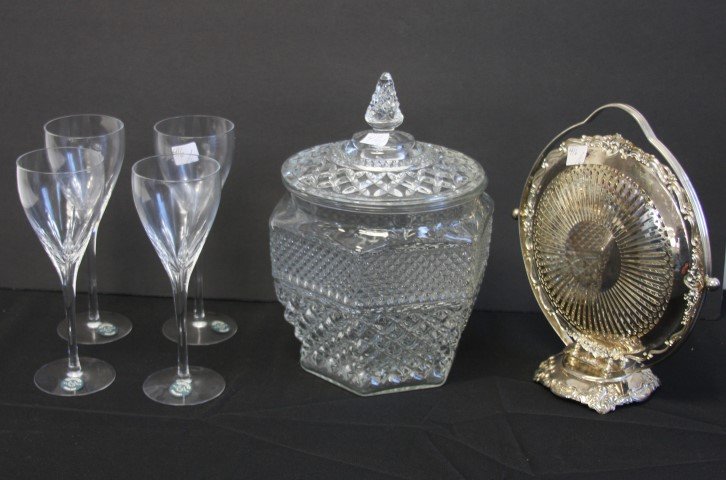 6 pc Assorted Grouping Stemware, Jar, Muffineer (1 of 5)