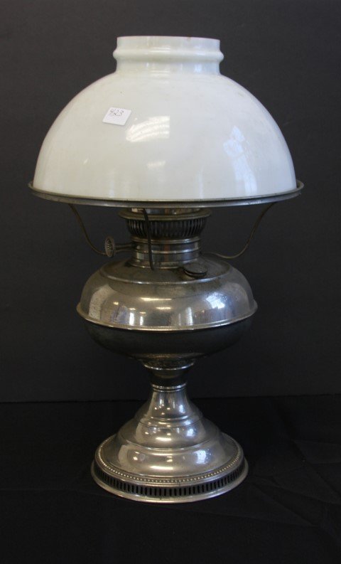 Rayo Lamp Nickle Plated White Glass Shade (1 of 4)