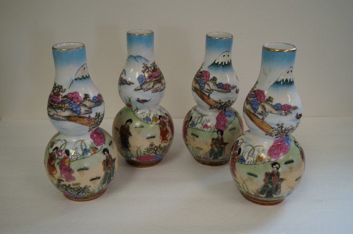 Four(4) Nippon Oriental Porcelain Vases (1 of 4)