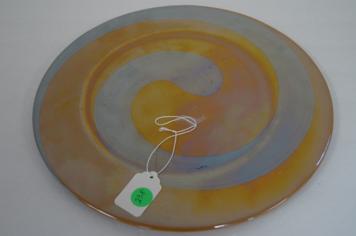 Contemporary Studio Art Glass Plate (1 of 3)