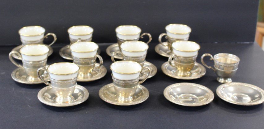 Set of Ten(10) Lenox Sterling and Porcelain Demitasse (1 of 6)