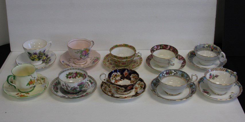 10 Assorted Porcelain Cups and Saucers (1 of 6)