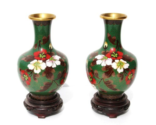 Pair of Chinese Cloisonne Vases (1 of 6)