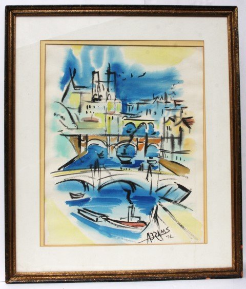 Abrams; 20thC. Watercolor Signed (1 of 4)