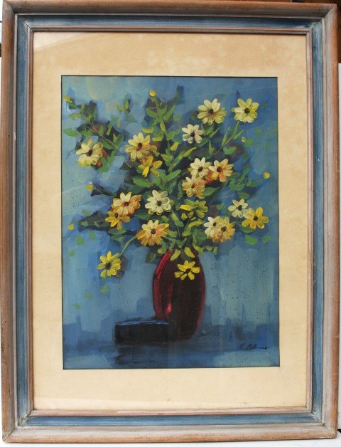L. Blume; 20thC. Gouache Signed (1 of 4)