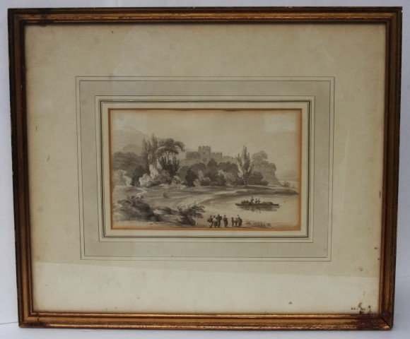19thC. English School; Wash drawing (1 of 2)
