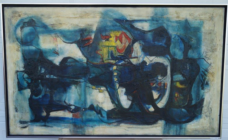 George Habergritz; 20th C. American Modernist Oil Paint (1 of 6)