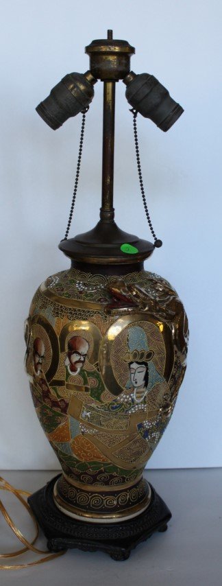 Satsuma Porcelain Lamp Base (1 of 5)