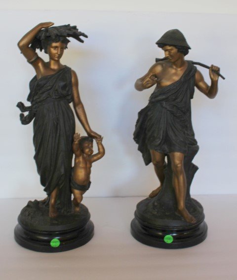 Pair of French Bronzed Figures (1 of 5)