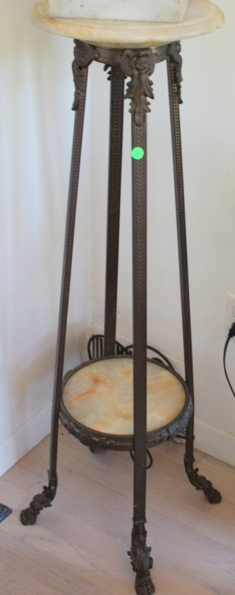19thC. French Bronze and Onyx Plant Stand (1 of 4)