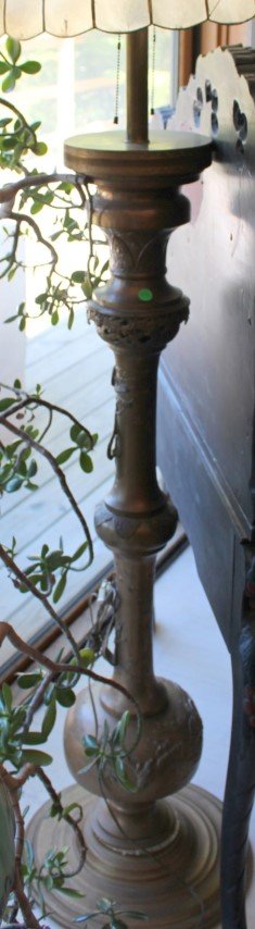 Chinese Reticulated Brass Floor Lamp (1 of 5)