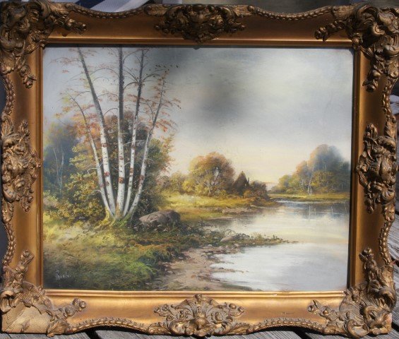 J. Rich; American Pastel Landscape Signed (1 of 4)