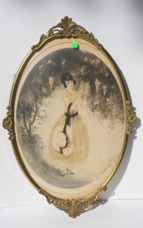 A.Hardy; French Hand Colored Etching Signed (1 of 6)