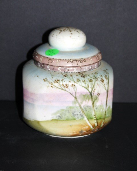 Nippon Scenic Porcelain Biscuit Jar (1 of 6)