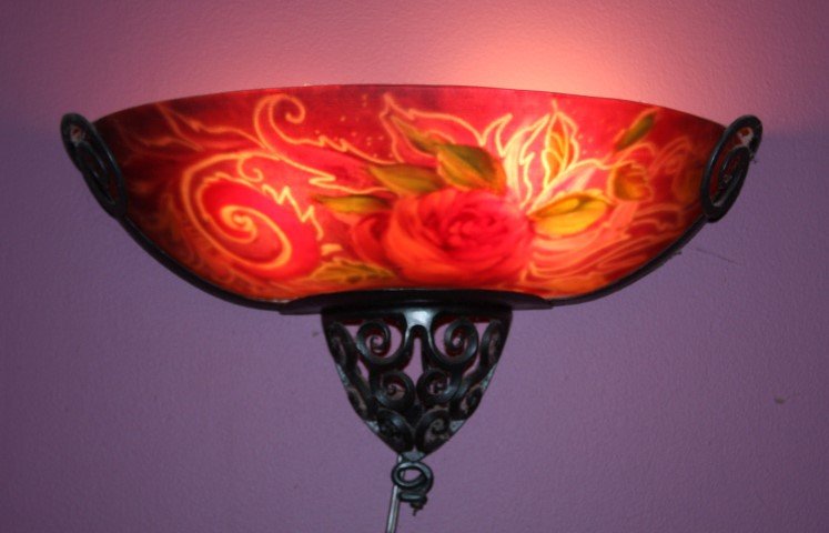 Ulla Darni Reverse Painted and Iron Wall Sconce (1 of 5)