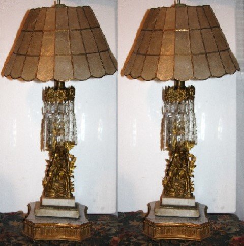 Pair of French Victorian Ornate Bronze and Marble (1 of 5)