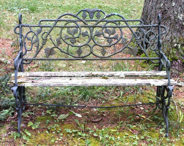 Iron Garden Bench Grape and Leaf (1 of 4)