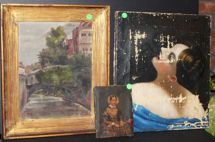 3 pc Grouping Misc Paintings (1 of 5)