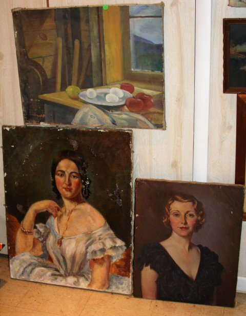 3 pc Group Bartow Mattheson Sill Life, 2 Portraits (1 of 5)