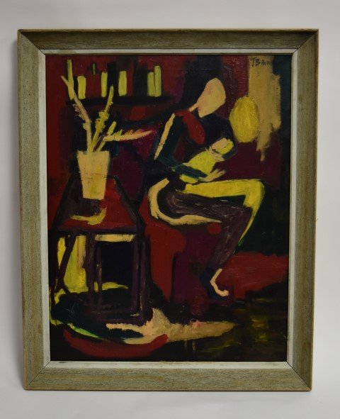 Joan Brown; 20thC. Modernist Oil Painting Signed (1 of 6)