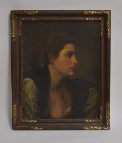 19thC. Continental School; Oil Portrait (1 of 4)