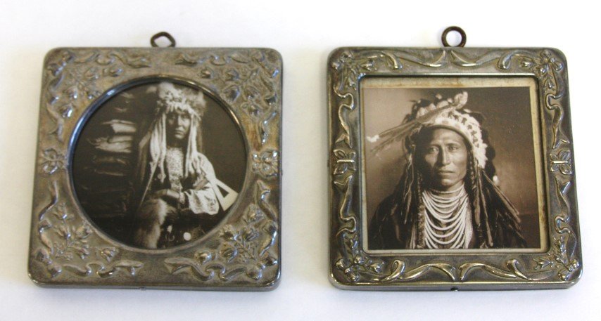 Pair Small Indian Portraits Framed (1 of 3)
