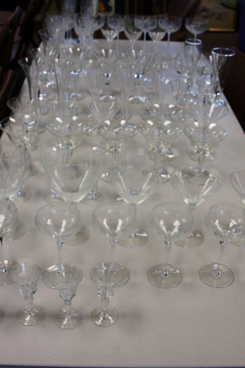 70 pcs. variety Crystal Stemware (1 of 5)