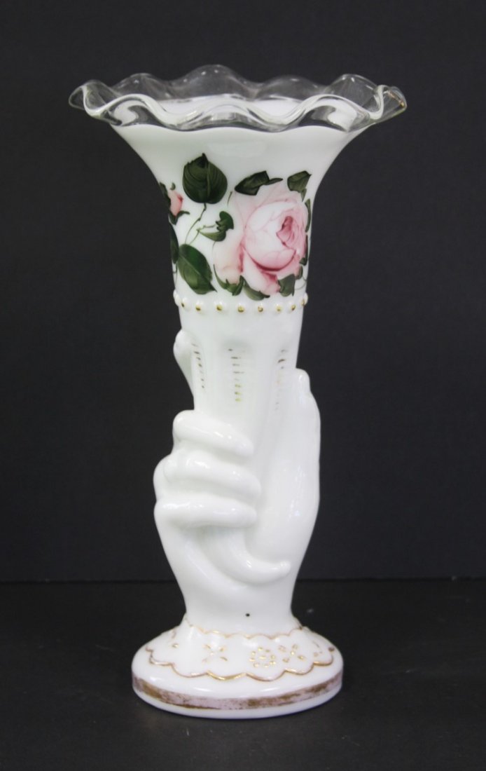 Victorian Cased Glass Hand Vase (1 of 4)