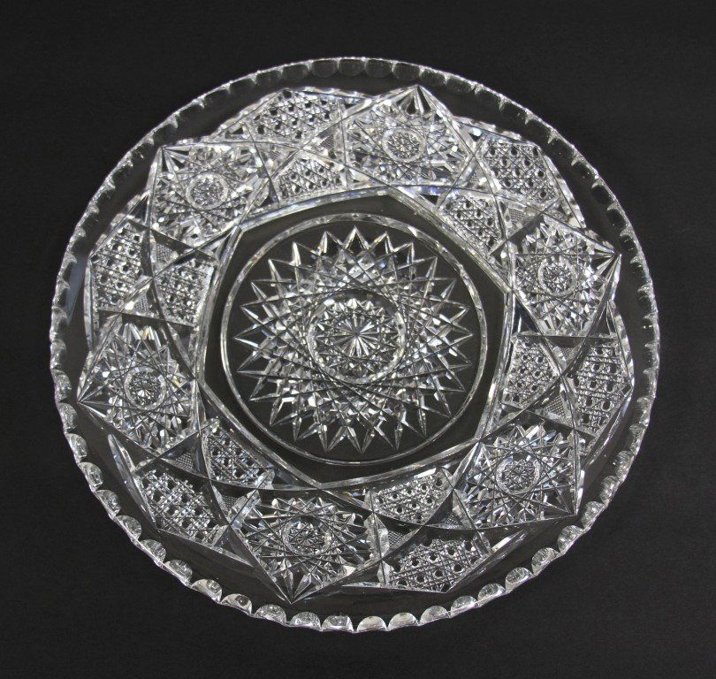 American Cut Glass Cake Plate (1 of 3)