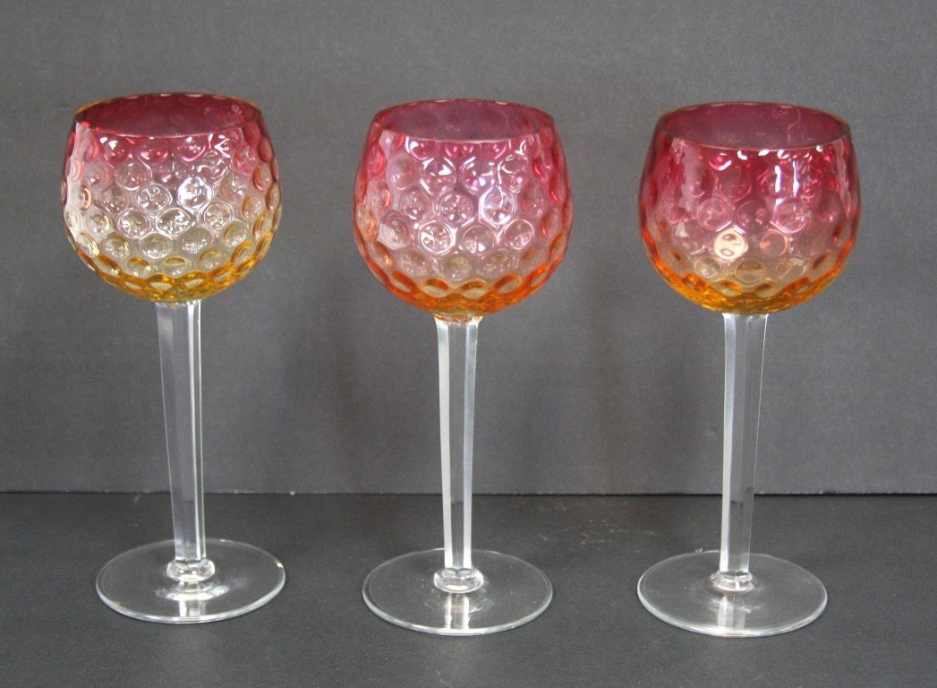 Three(3) Amberina Glass Goblets (1 of 3)