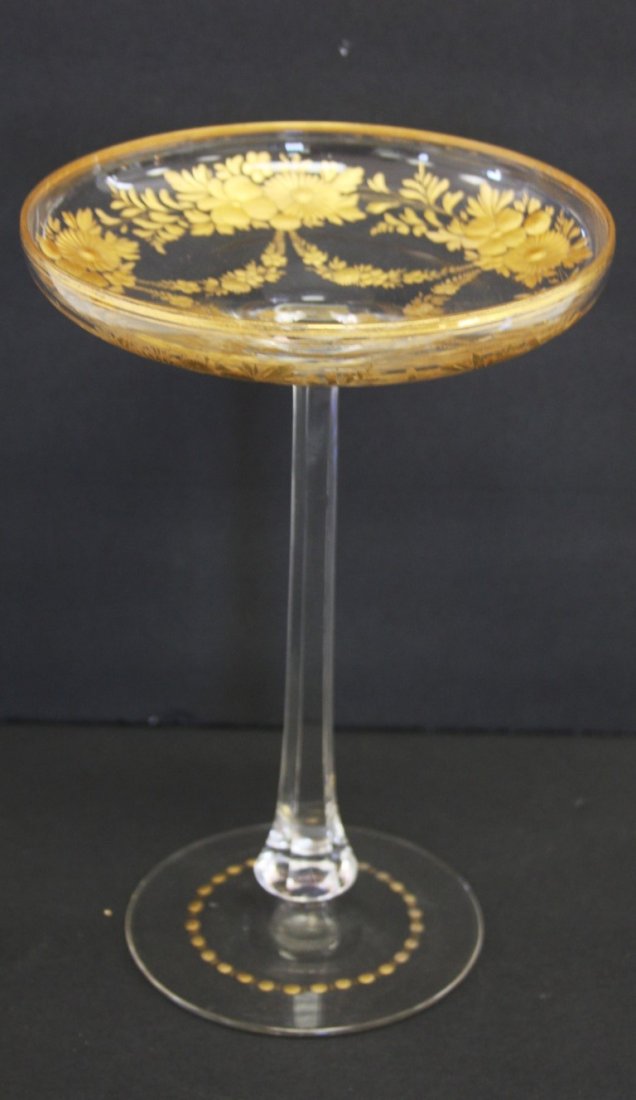 Sinclair Etched and Gilt Crystal Compote (1 of 6)
