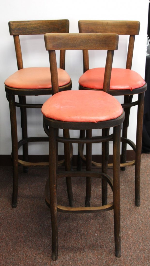 Three(3) Thonet Bentwood Bar Stools (1 of 5)