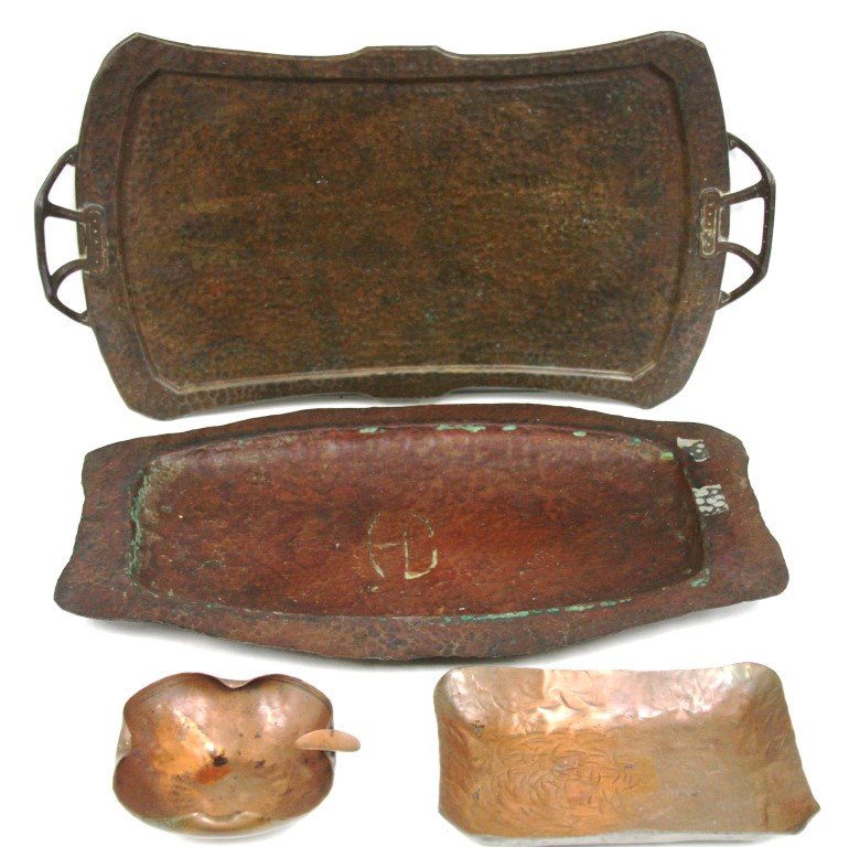 Lot of Four(4) Arts & Crafts Copper Items (1 of 4)