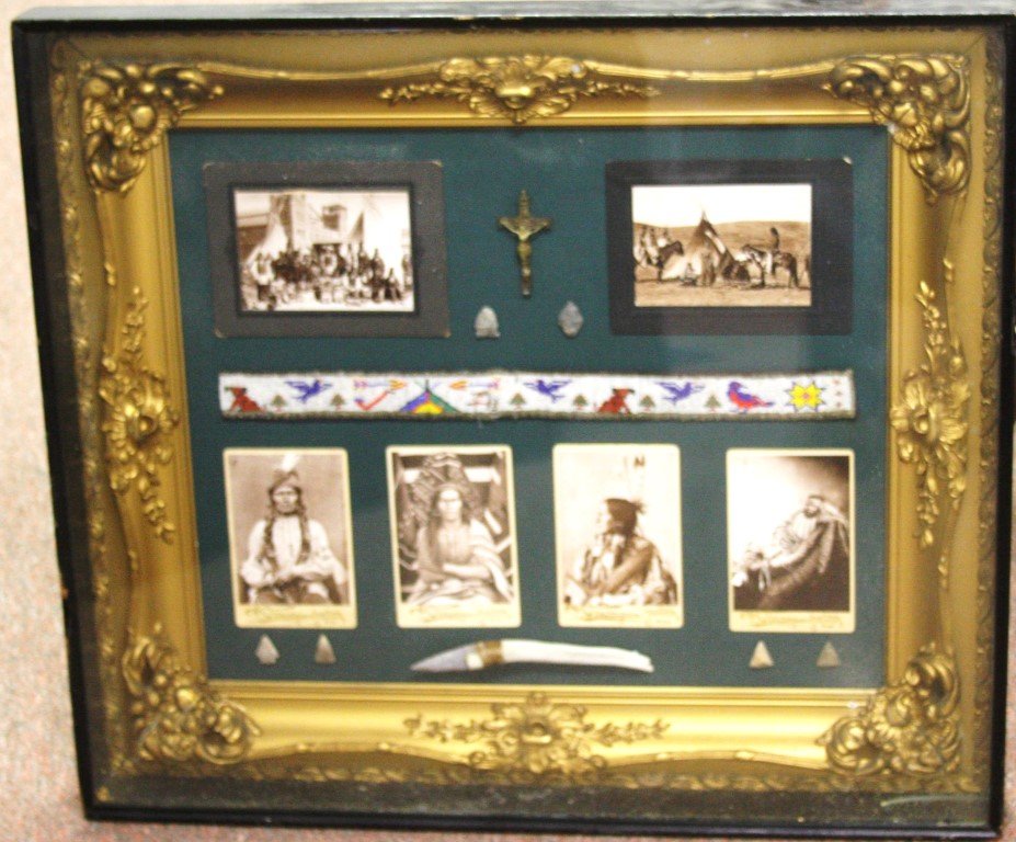 Indian Collage in Victorian Shadow Box Frame (1 of 7)