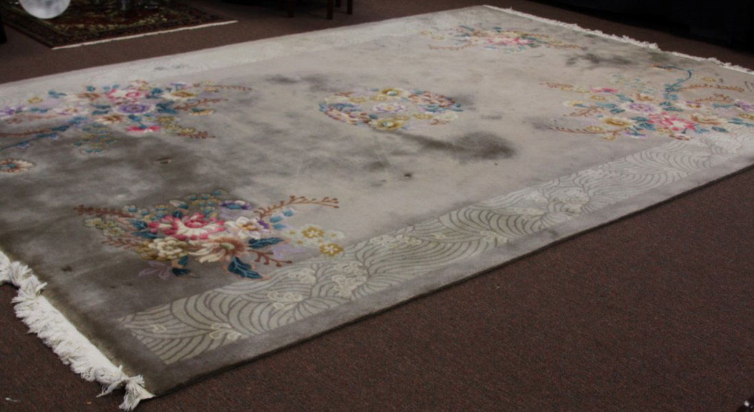 Chinese Room Size Sculptured Carpet (1 of 7)