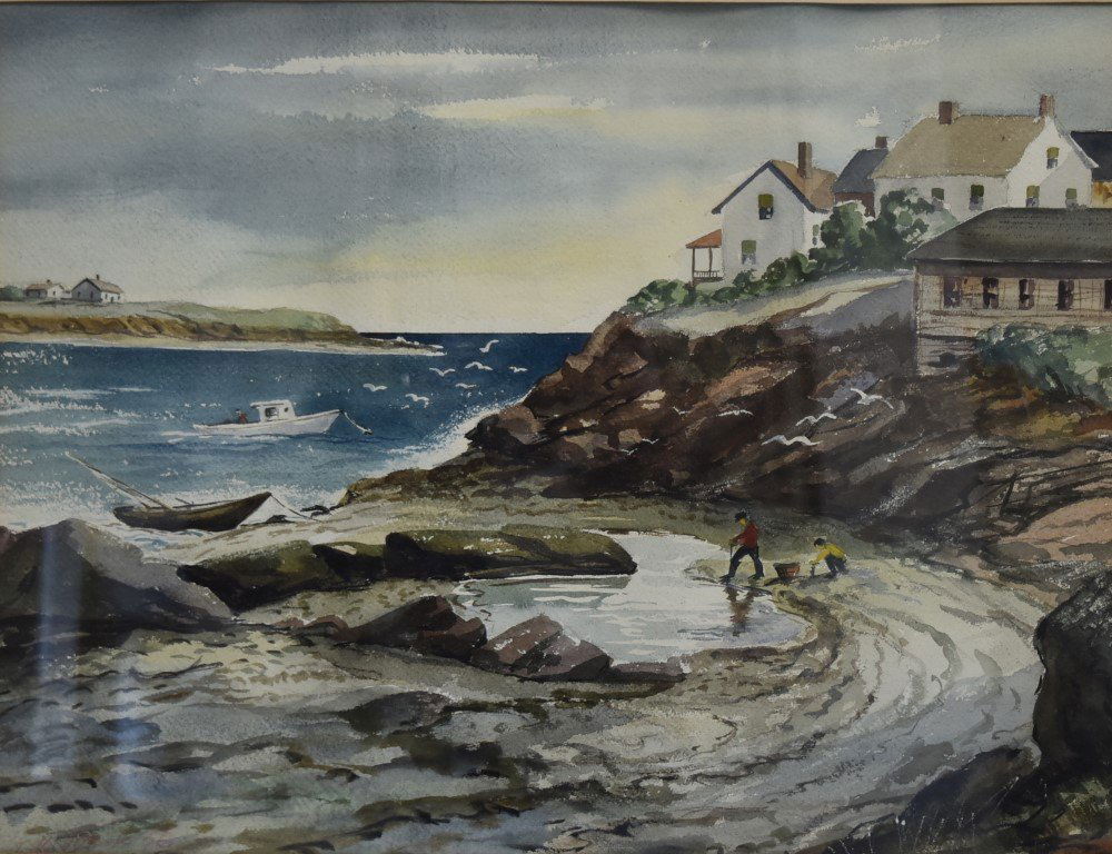 20thC. American School; Watercolor Signed (1 of 4)