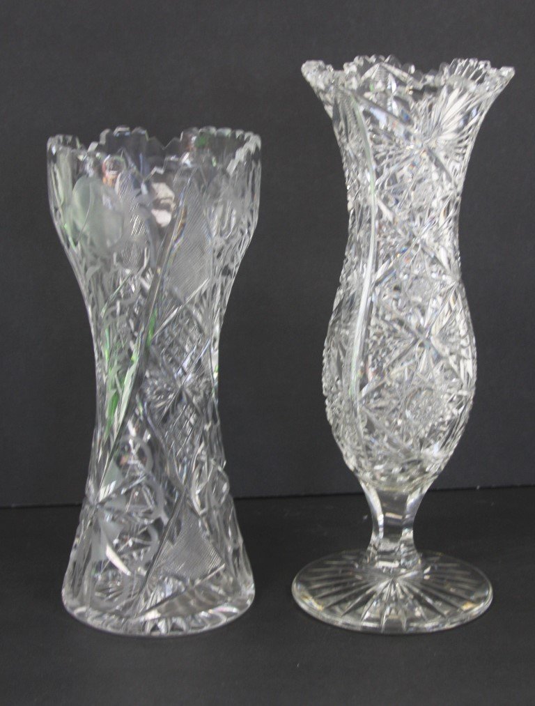 Two(2) American Brilliant Cut Glass Pieces (1 of 3)