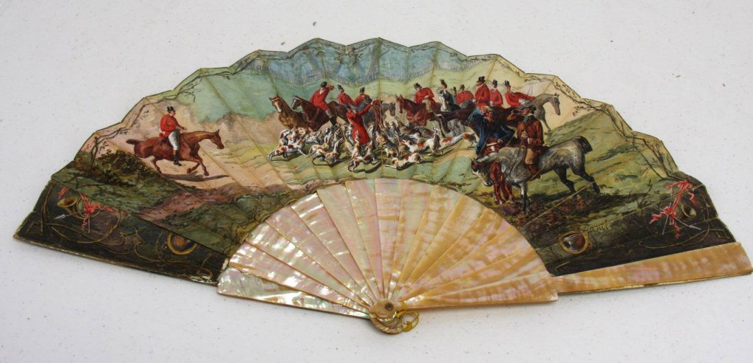 Hand painted Mother of Pearl Fan (1 of 8)