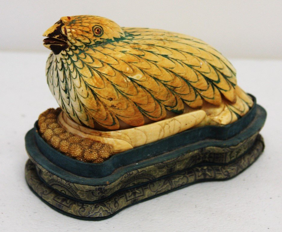 19thC. Chinese Carved Bird Box (1 of 7)