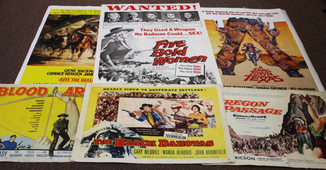 Six(6) Miscellaneous Western Movie Posters (1 of 5)