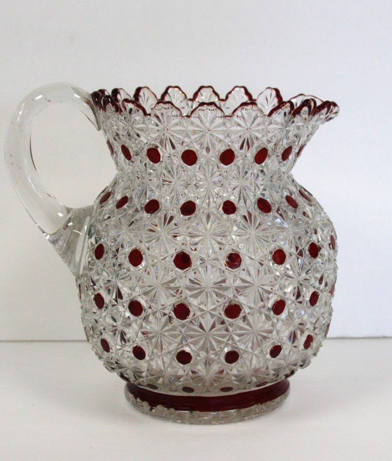 Victorian Presssed and Cut Glass Pitcher (1 of 5)