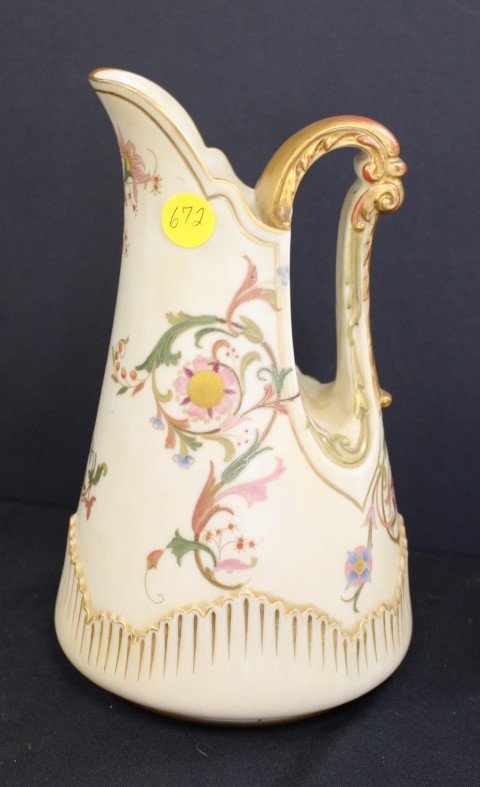 19th C. Royal Worcester England Pitcher (1 of 5)