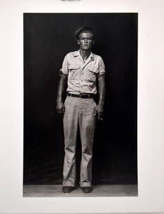 Mike Disfarmer; Silver Gelatin Photograph: aka: Mike Meyer(1882-1959)silver gelatin photograph. Heber Springs Portrait: Bus Driver. Ex collection: Julia Scully; 7-3/8in. X 12in.(image) 11in. X 14in.(paper size)