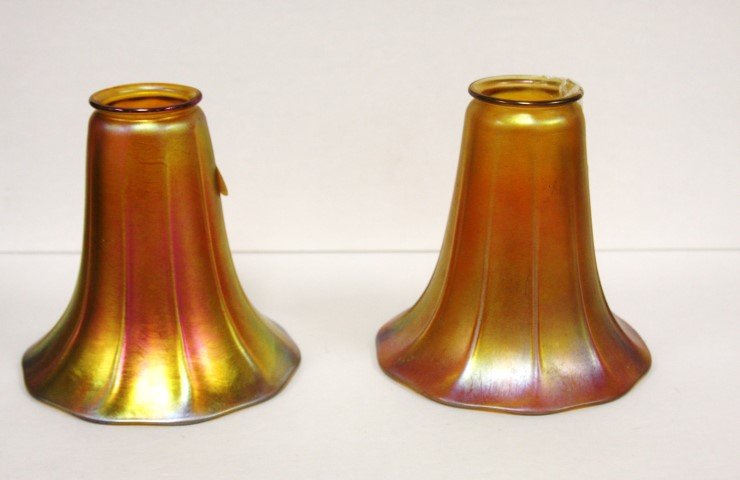 Pair of Steuben Art Glass Shades (1 of 3)