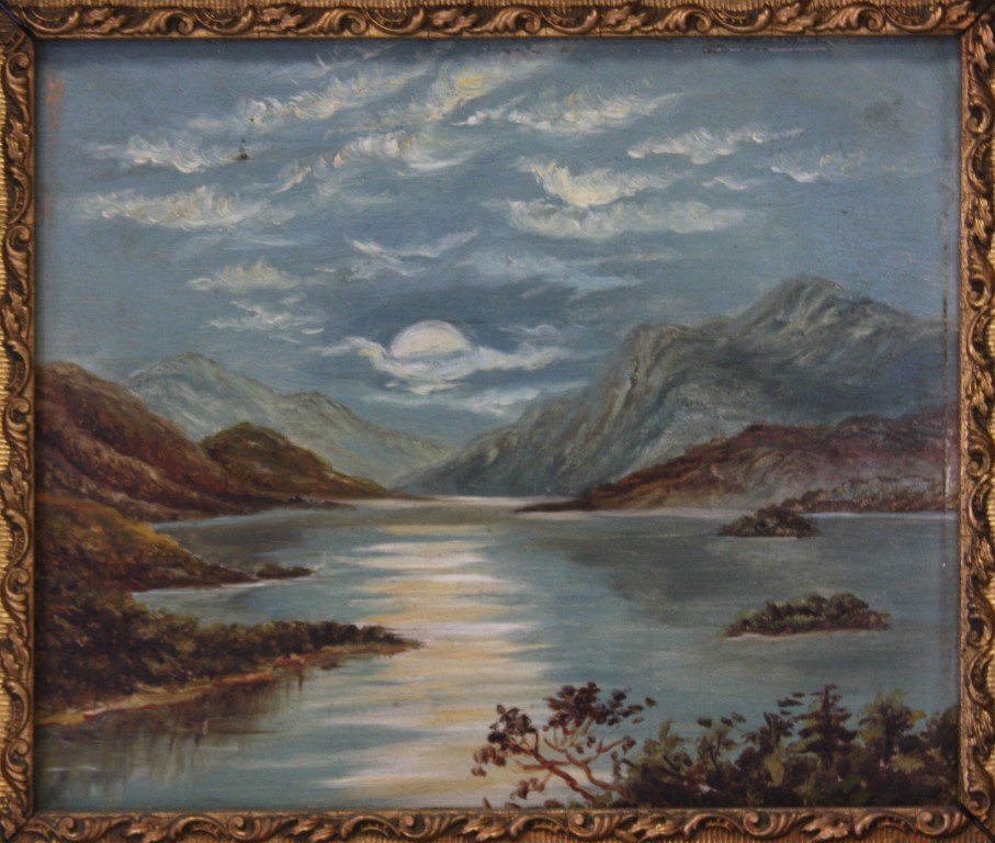 19thC. American School; Oil Hudson River Landscape (1 of 4)