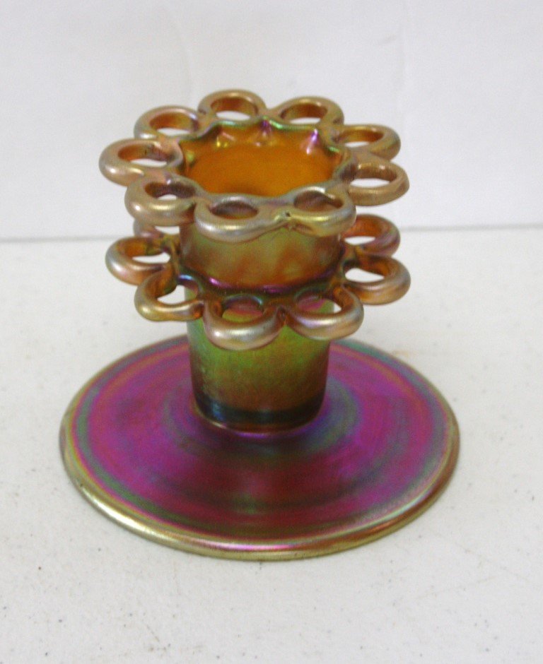 Tiffany Favrile Glass Flower Frog (1 of 7)