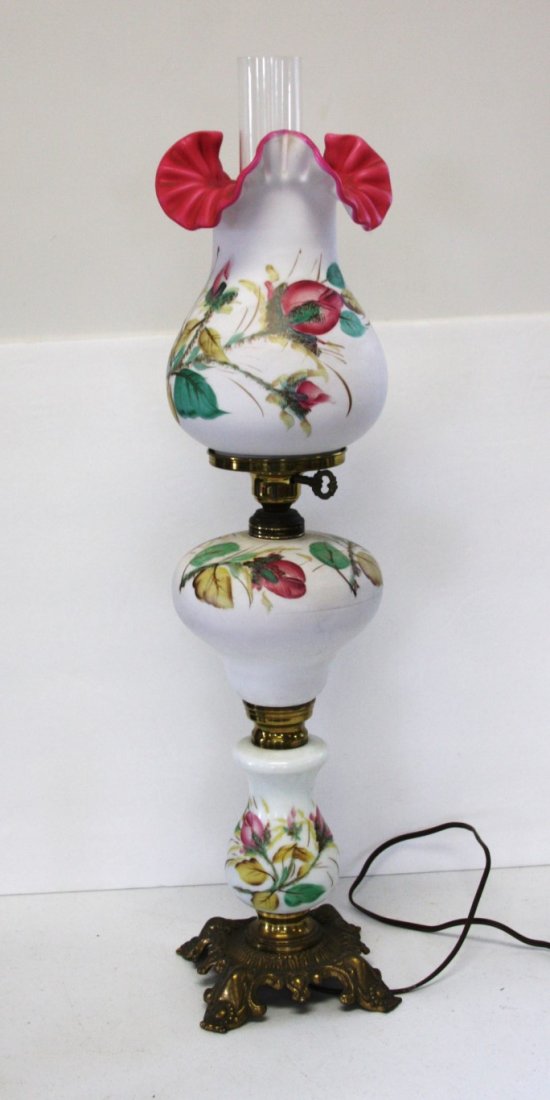 Fenton Glass Banquet Lamp (1 of 6)